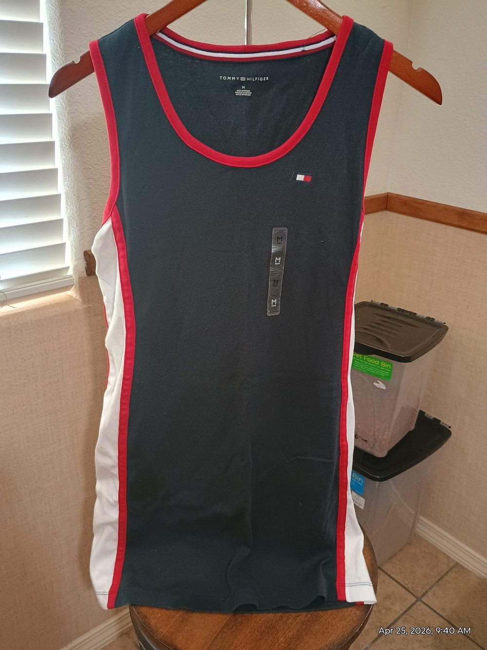 Tommy Hilfiger Navy Tank Dress with Red & White Trim